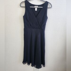 J. Crew 100% Silk V-Neck Sleeveless Faux Wrap Dress Size 4
